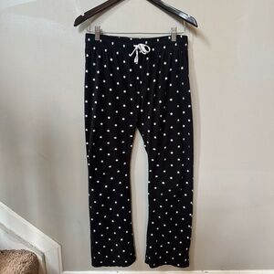 Black/Star Print Pajama Bottoms